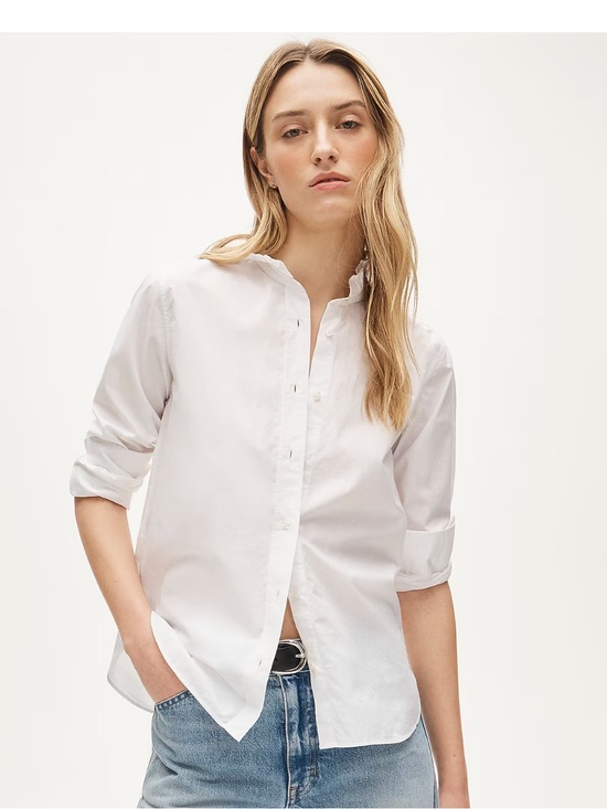 J. Crew Tops - J. Crew Jules ruffle-collar shirt in cotton poplin. Size 14. NWT